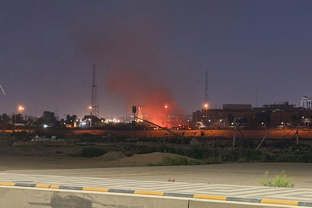 Flames engulf compound of US Embassy Baghdad — Iran-backed militia attack on American diplomatic facility Iraq 2026
