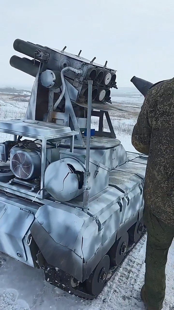 Russian unmanned ground vehicle UGV combat robotic platform Ukraine 2026