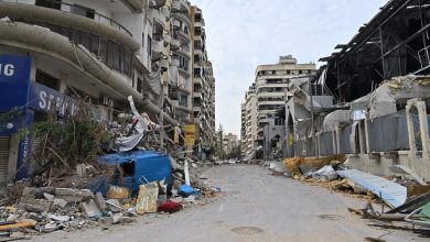 The ambassadors of Lebanon and Israel at the State Department in Washington